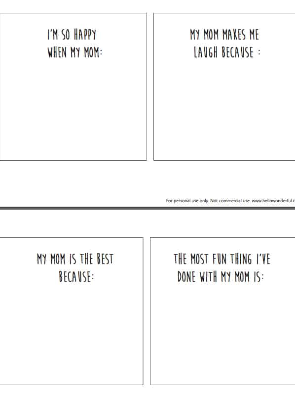 Kid Made Free Printable Mother S Day Book
