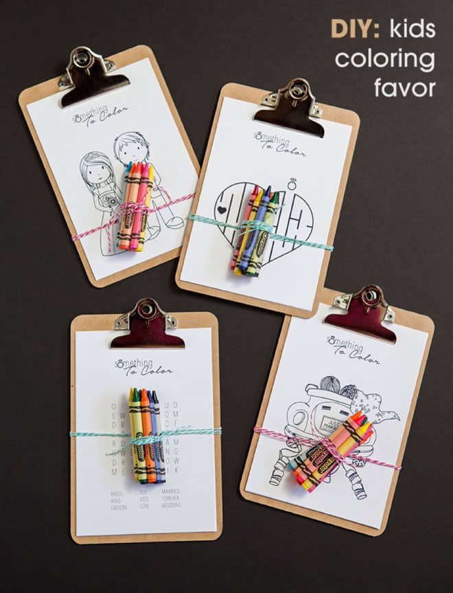 Download KIDS COLORING FAVORS WITH FREE PRINTABLES