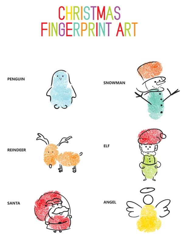 CHRISTMAS FINGERPRINT ART: EASY WINTER ART PROJECT FOR KIDS