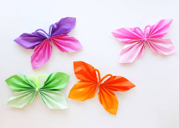 Colorful Paper Butterfly Craft - Easy Peasy and Fun