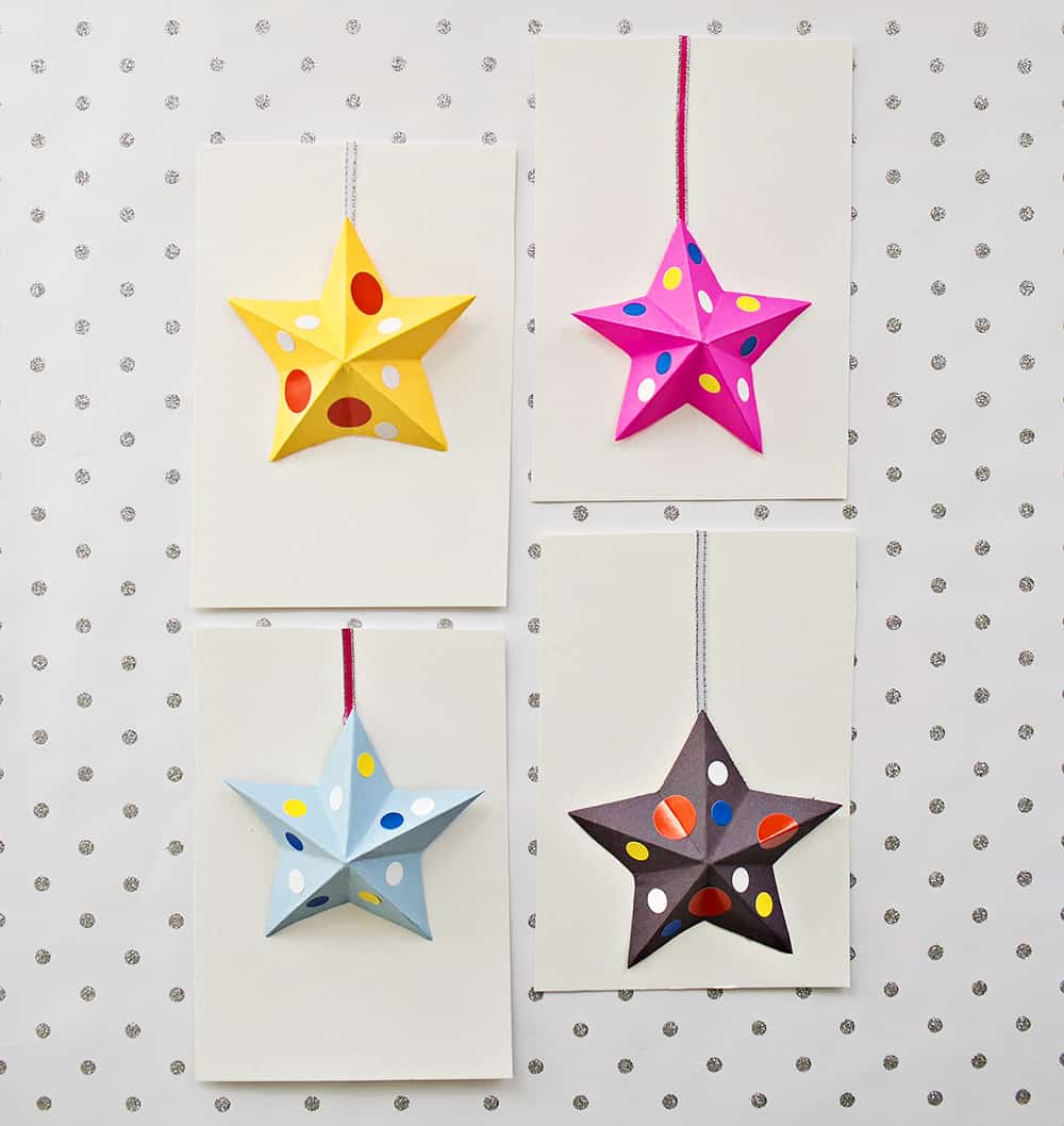 DIY ORIGAMI PAPER STAR CARDS KIDS CAN MAKE