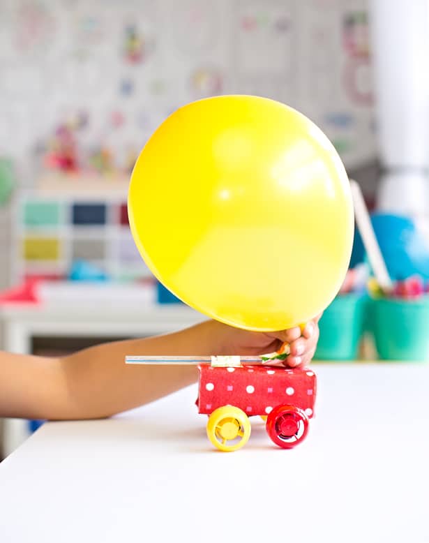 Air craft car with balloon and straw - Plastic Bottle Experiment 