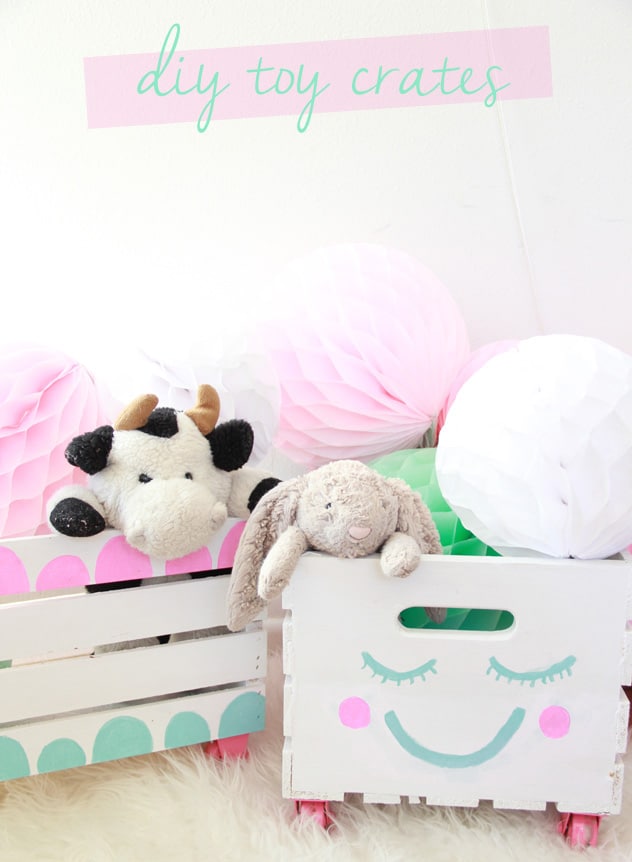 plain pink toy box