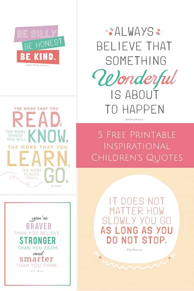 10 free printable inspirational prints for kids