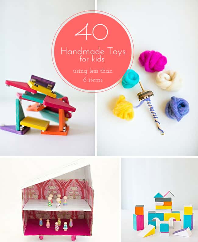 40 HANDMADE TOYS FOR KIDS USING LESS THAN 6 ITEMS