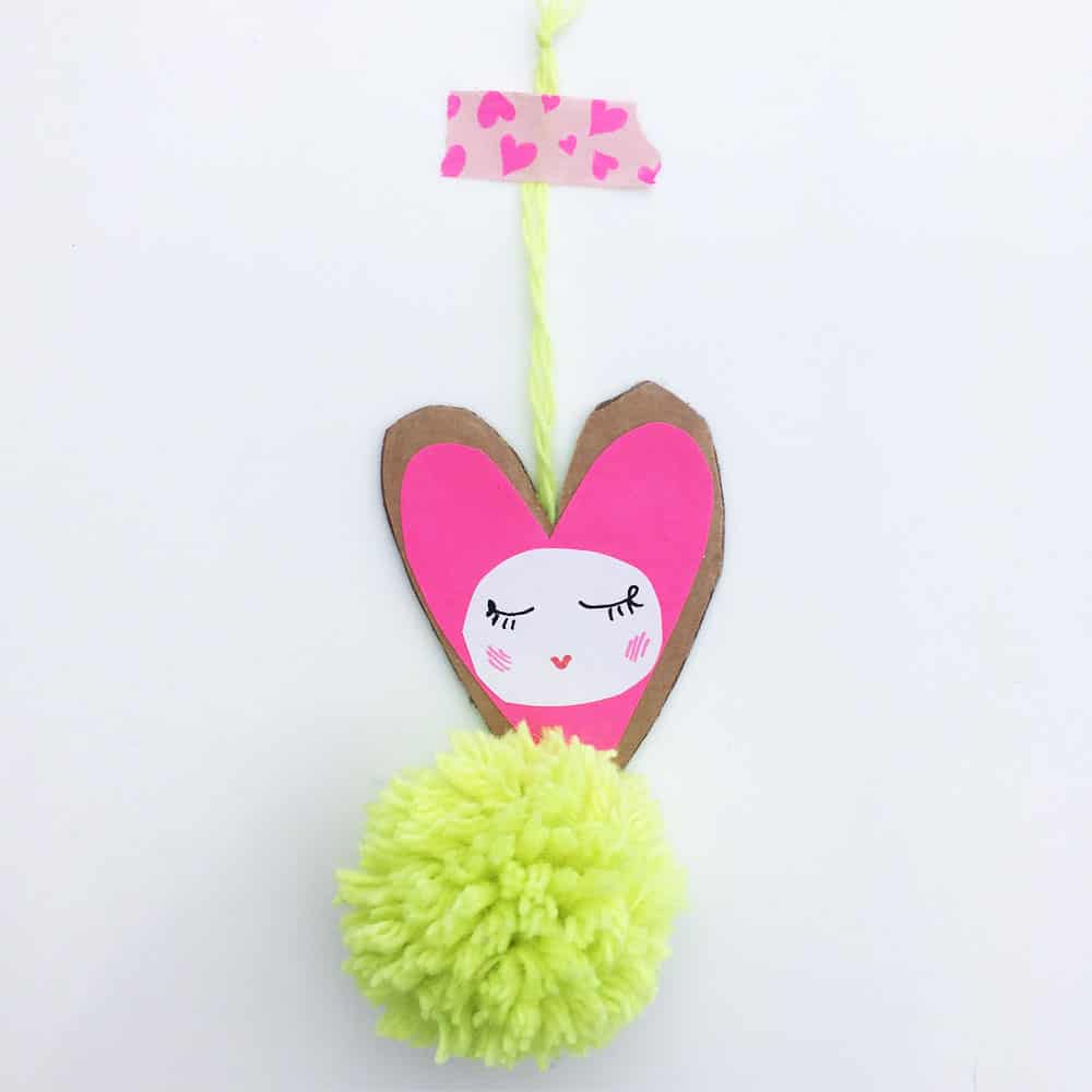 Valentine Pom Pom Heart Cards