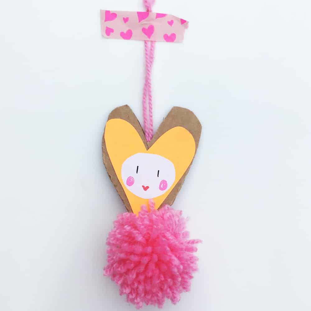 Valentine Pom Pom Heart Cards