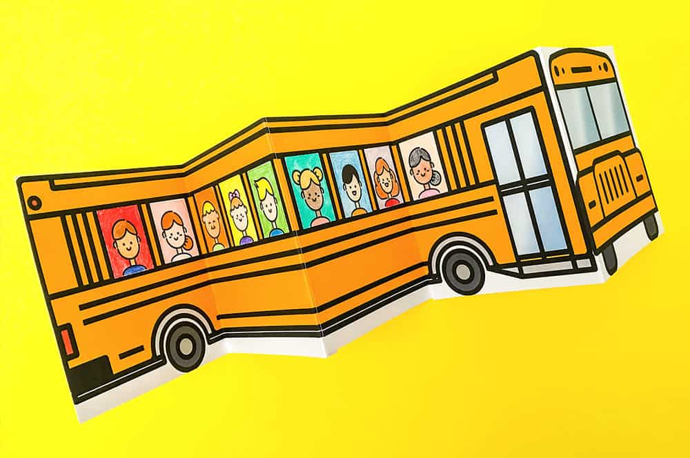 Create a cute school-themed keepsake with this school bus of friends free printable!