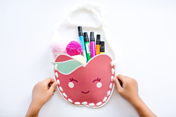 Make and stuff these with cute Kawaii DIY apple purses with fall treats or hand them out to the kids for a fun party or playdate activity.