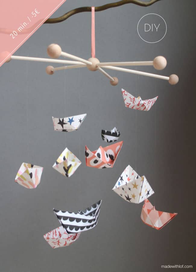 DIY PAPER BOAT MOBILE