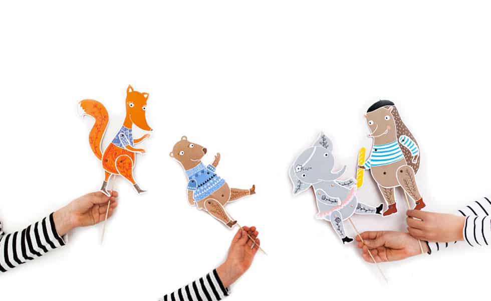 FREE PRINTABLE PAPER ANIMAL PUPPETS