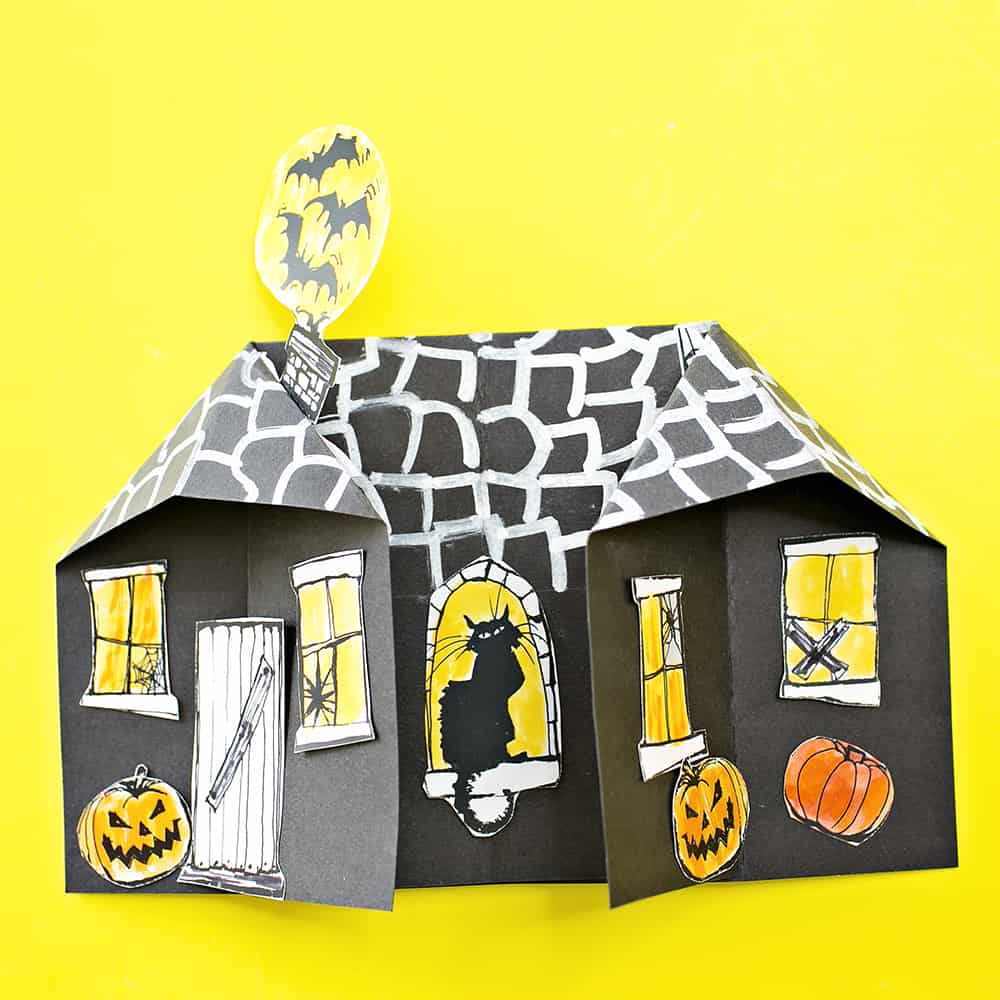 3d-spooky-paper-haunted-house-craft