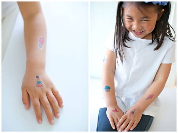 MAKE TEMPORARY TATTOOS OUT OF KIDS ART