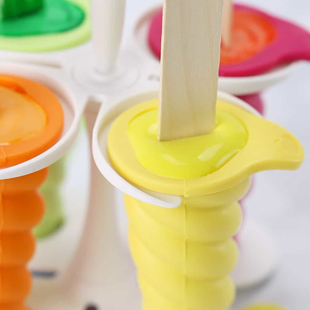 upclose of DIY Sidewalk Chalk Popsicle mold