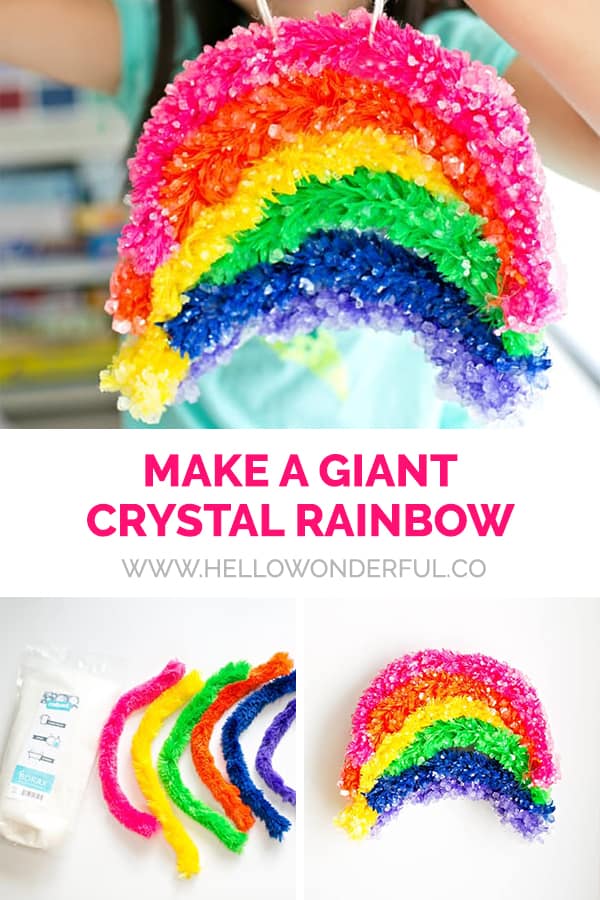 Giant Crystal Rainbow Science Experiment for Kids