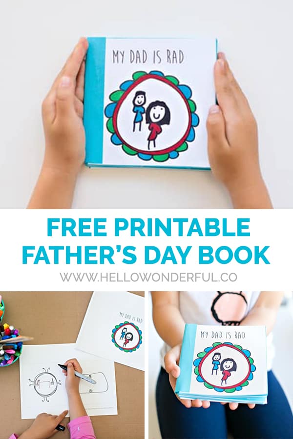 A cute kid-made free printable Father's Day Book! 