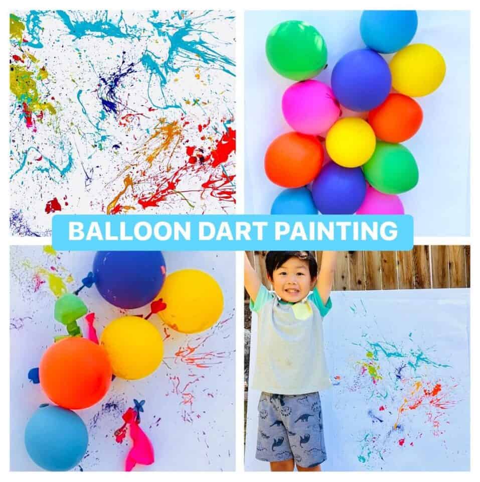 DIY BALLOON DART PAINTING WITH KIDS