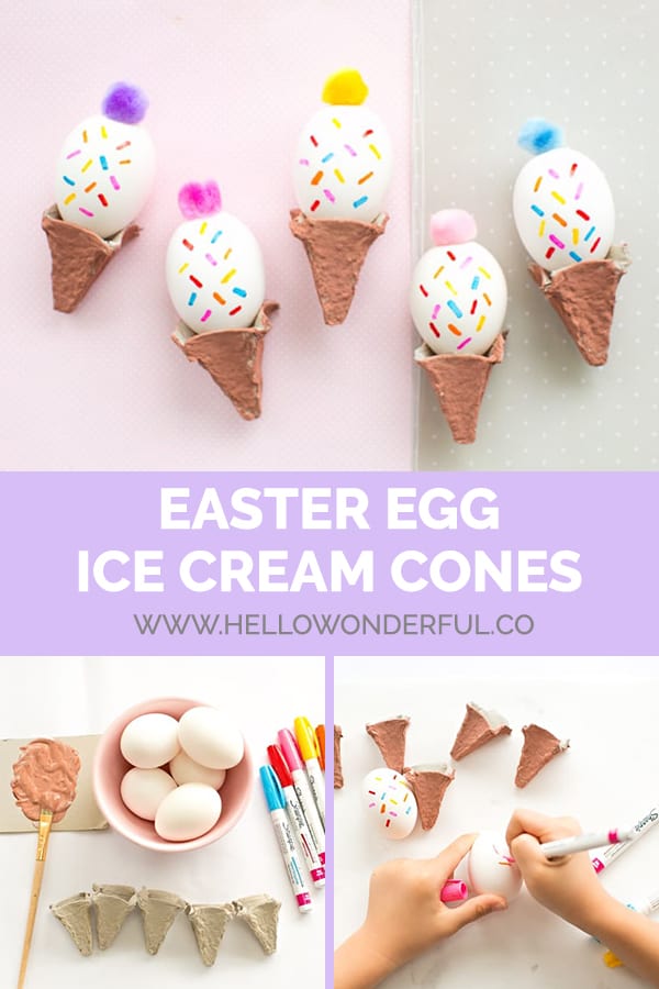 MAKE CUTE EASTER EGG ICE CREAM CONES