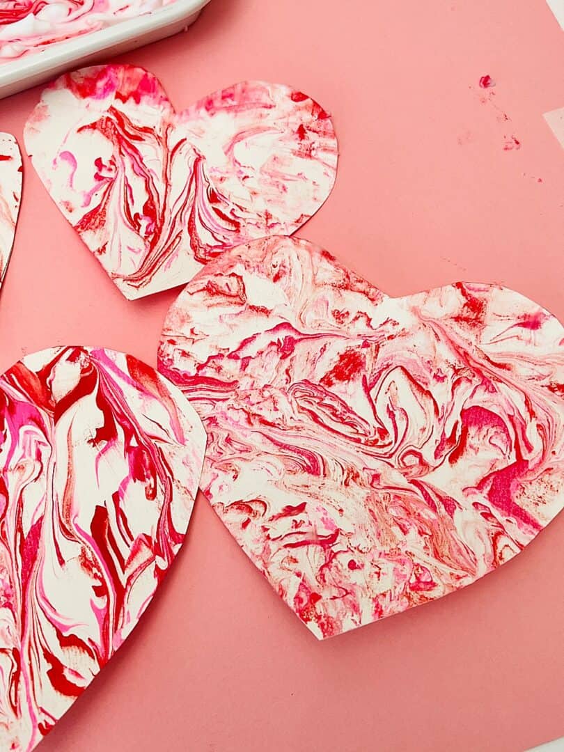 VALENTINE SHAVING CREAM HEART ART WITH KIDS