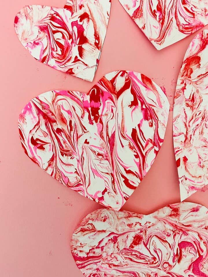 VALENTINE SHAVING CREAM HEART ART WITH KIDS
