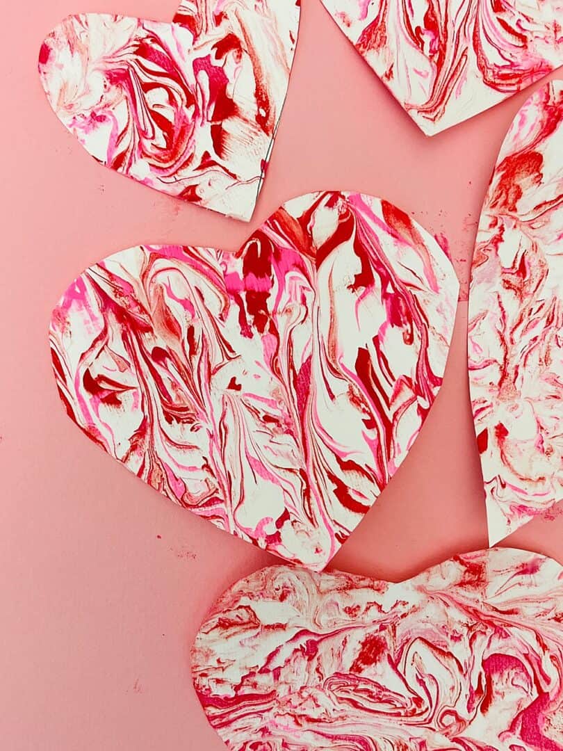 VALENTINE SHAVING CREAM HEART ART WITH KIDS