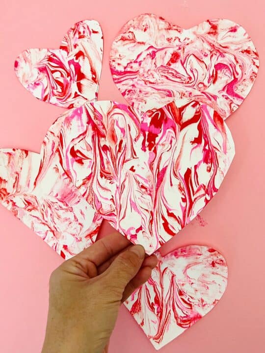 VALENTINE SHAVING CREAM HEART ART WITH KIDS
