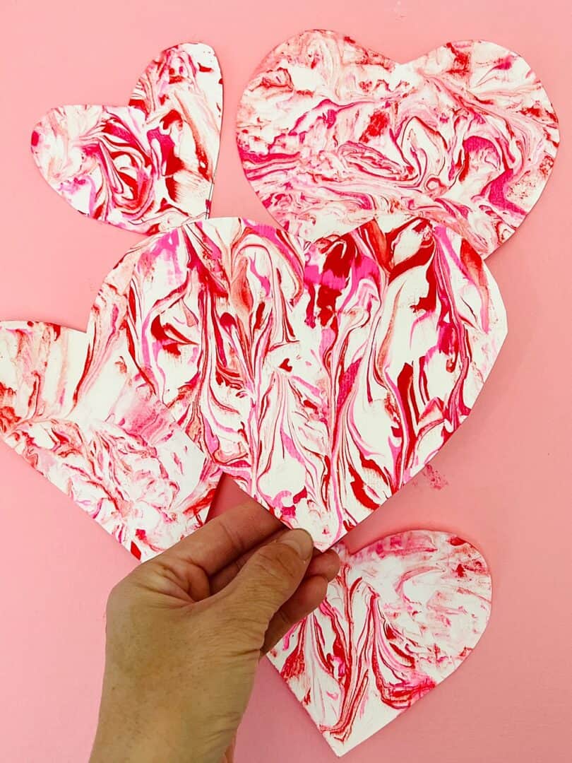 VALENTINE SHAVING CREAM HEART ART WITH KIDS