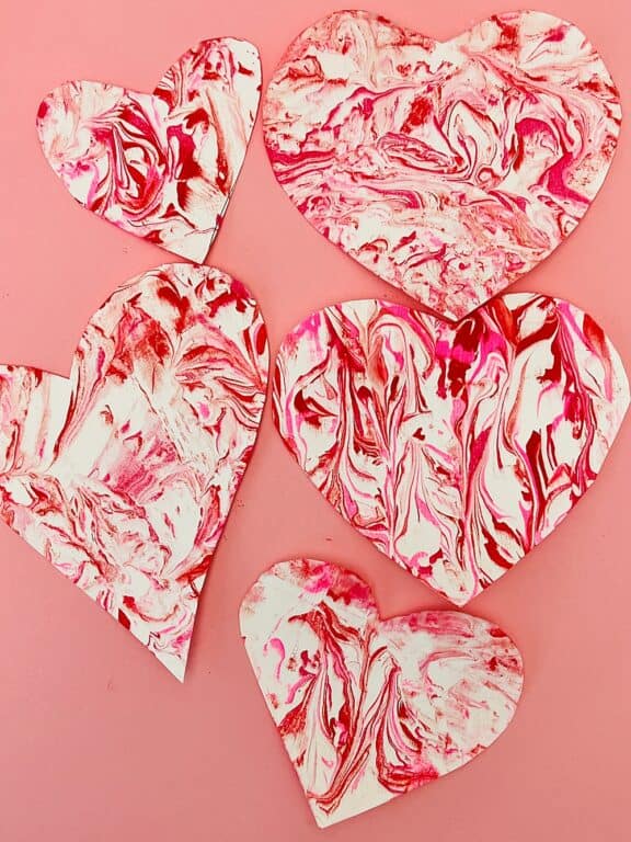 VALENTINE SHAVING CREAM HEART ART WITH KIDS