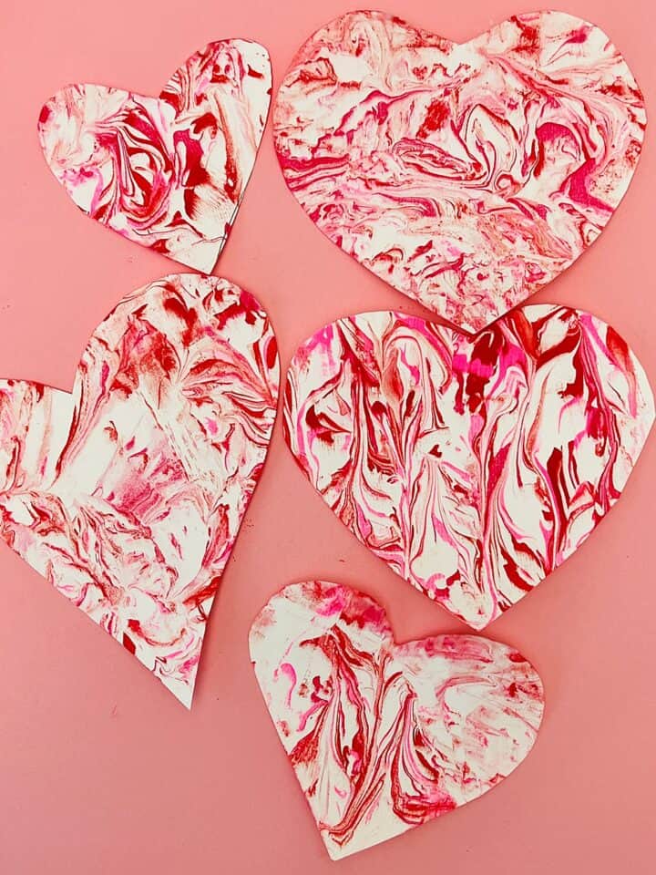 VALENTINE SHAVING CREAM HEART ART WITH KIDS