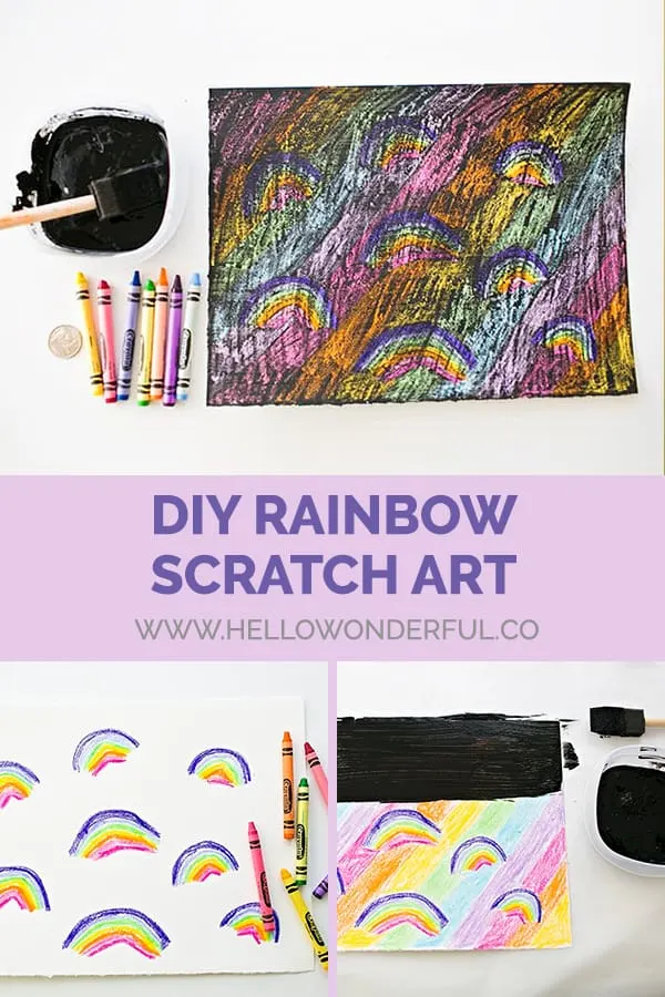 DIY Rainbow Scratch Art