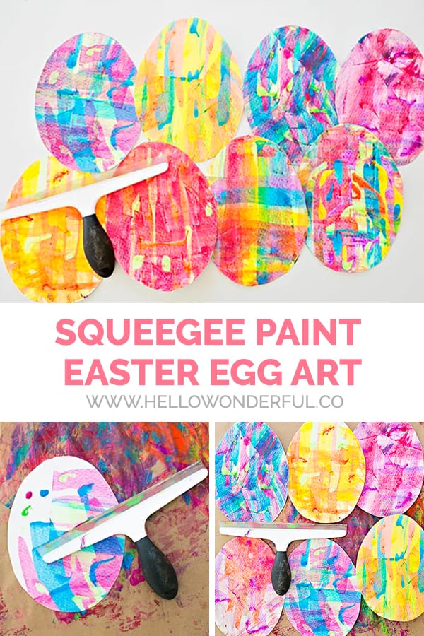 Squeegee Paint Easter Egg Art