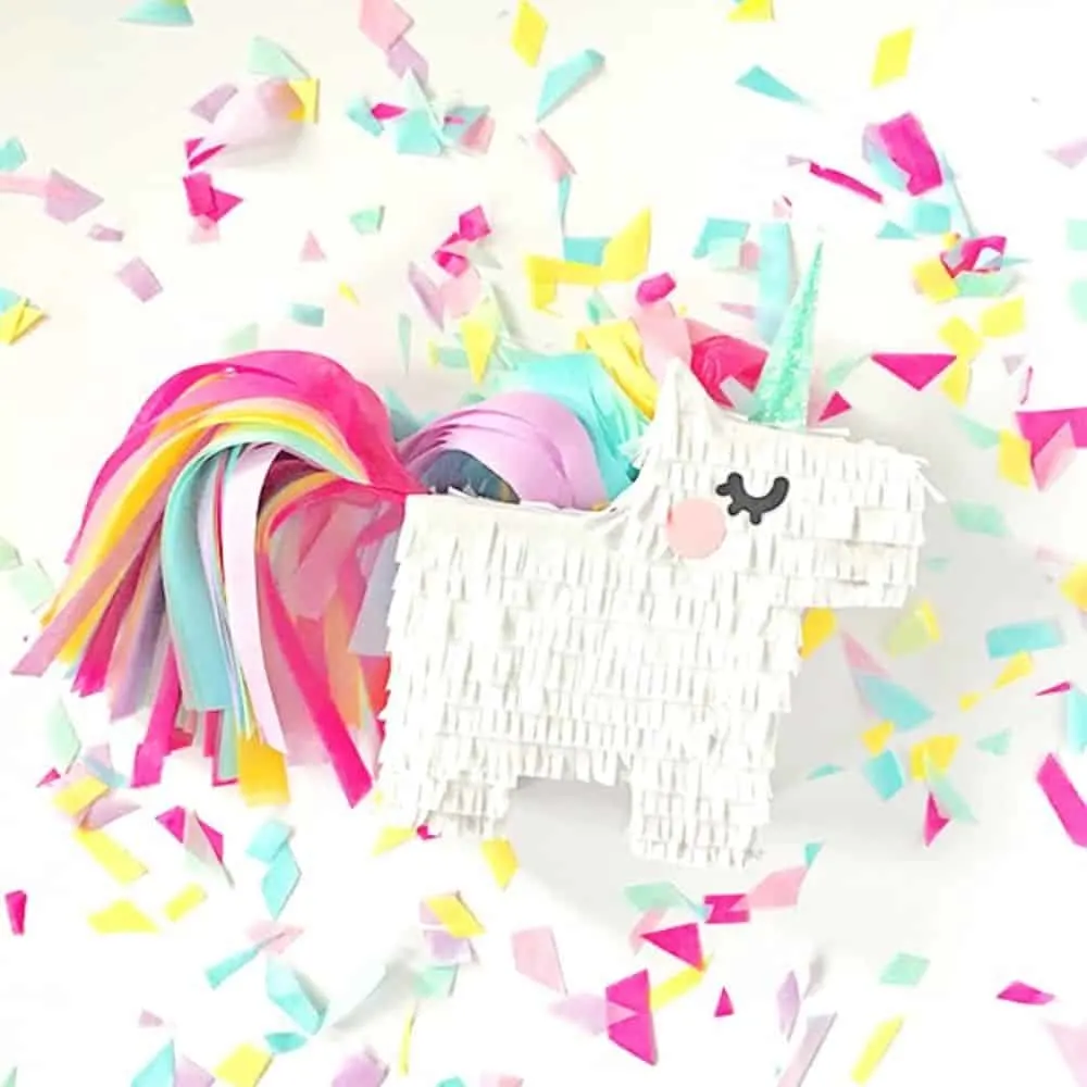 diy mini unicorn pinata with free printable template