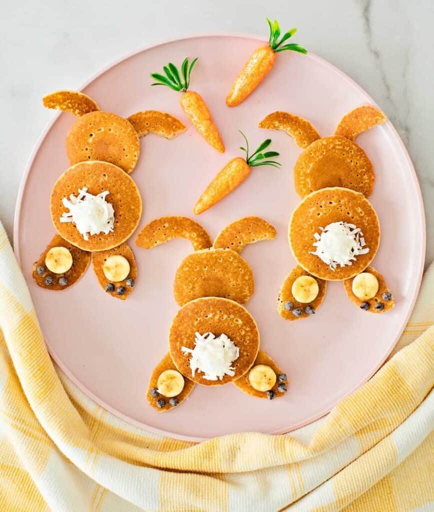Bunny pancake easter breakfast for kids