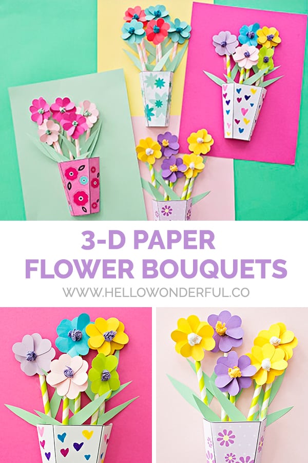 3-D Paper Flower Bouquets