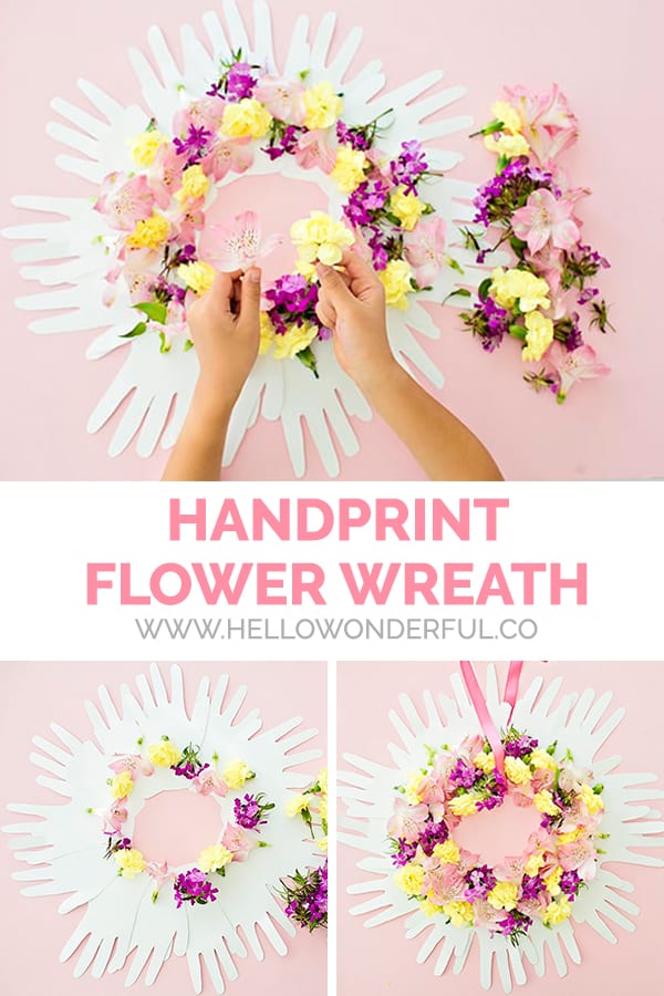 Handprint Flower Wreath