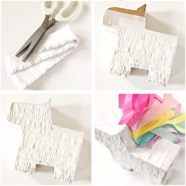 diy mini unicorn pinata with free printable template