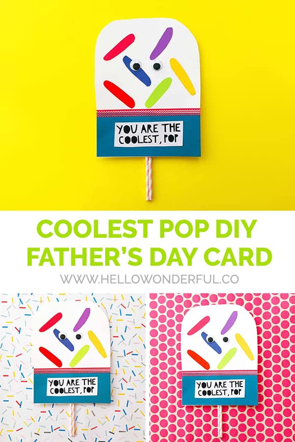 Your kids will love making this Coolest Pop Father's Day card with simple supplies! 