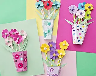 3-D PAPER FLOWER BOUQUETS