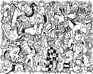 COLORING PAGE ART PRINT THAT SUPPORTS LITERACY