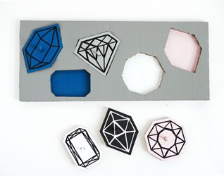DIY CARDBOARD GEM SHAPE SORTER GAME