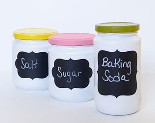 DIY CHALK SPICE JARS