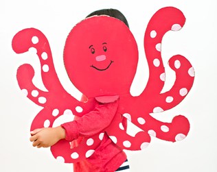 EASY CARDBOARD OCTOPUS COSTUME FOR KIDS