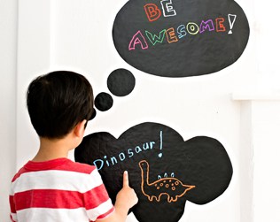 DIY CHALK BUBBLE QUOTE DECALS
