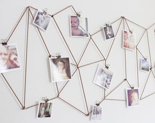DIY GEOMETRIC PHOTO WALL