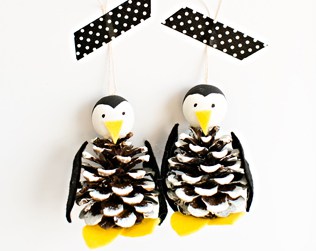 Cute Pine Cone Penguins