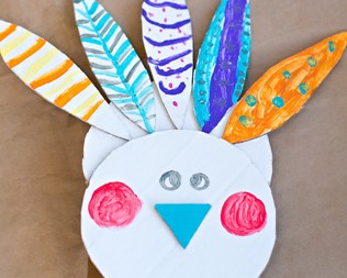 EASY PAINTED CARDBOARD TURKEY CRAFT