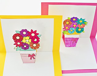 How To Make Pop-Up Flower Cards With Free Printables