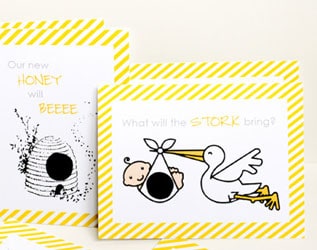 FREE PRINTABLE GENDER REVEAL CARDS