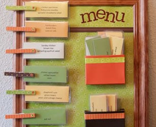 CREATE A MENU BOARD FOR EASY MEAL PLANNING