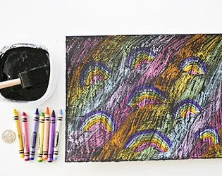 DIY RAINBOW SCRATCH ART FOR KIDS